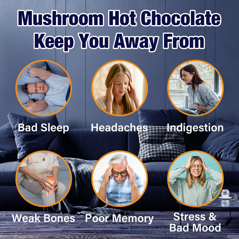 7.4oz packaging of mushroom hot cocoa mix