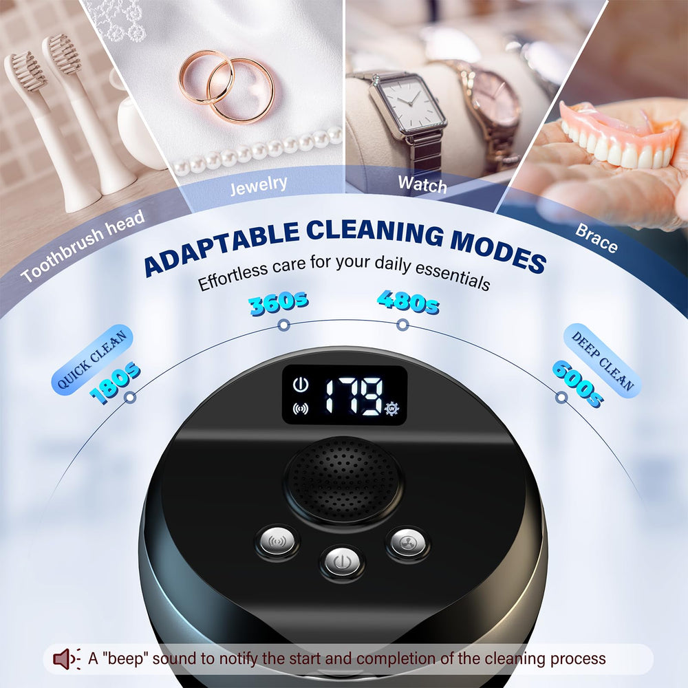 Packaging includes adapter, USB cable, user manual