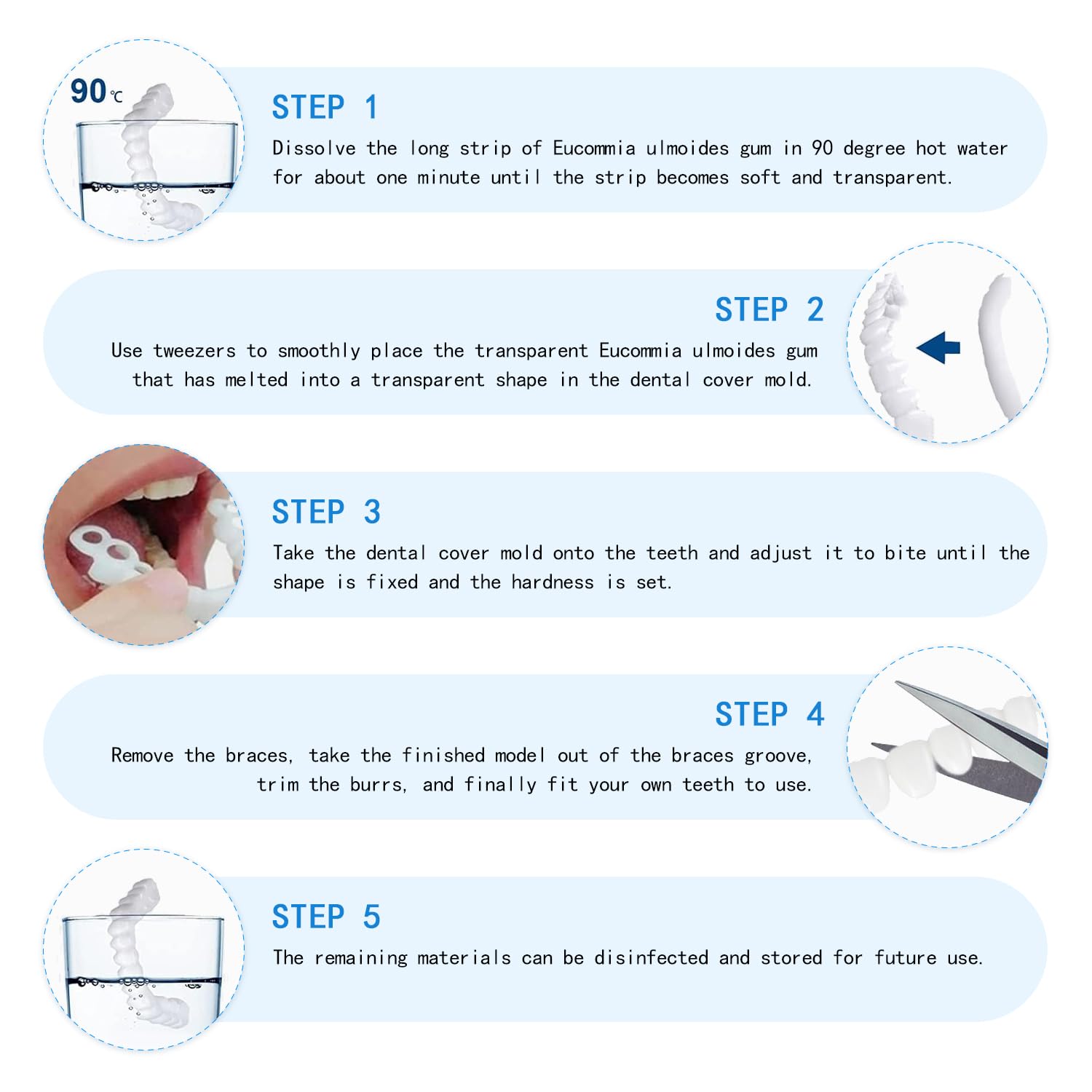 Box packaging with whitening kit contents