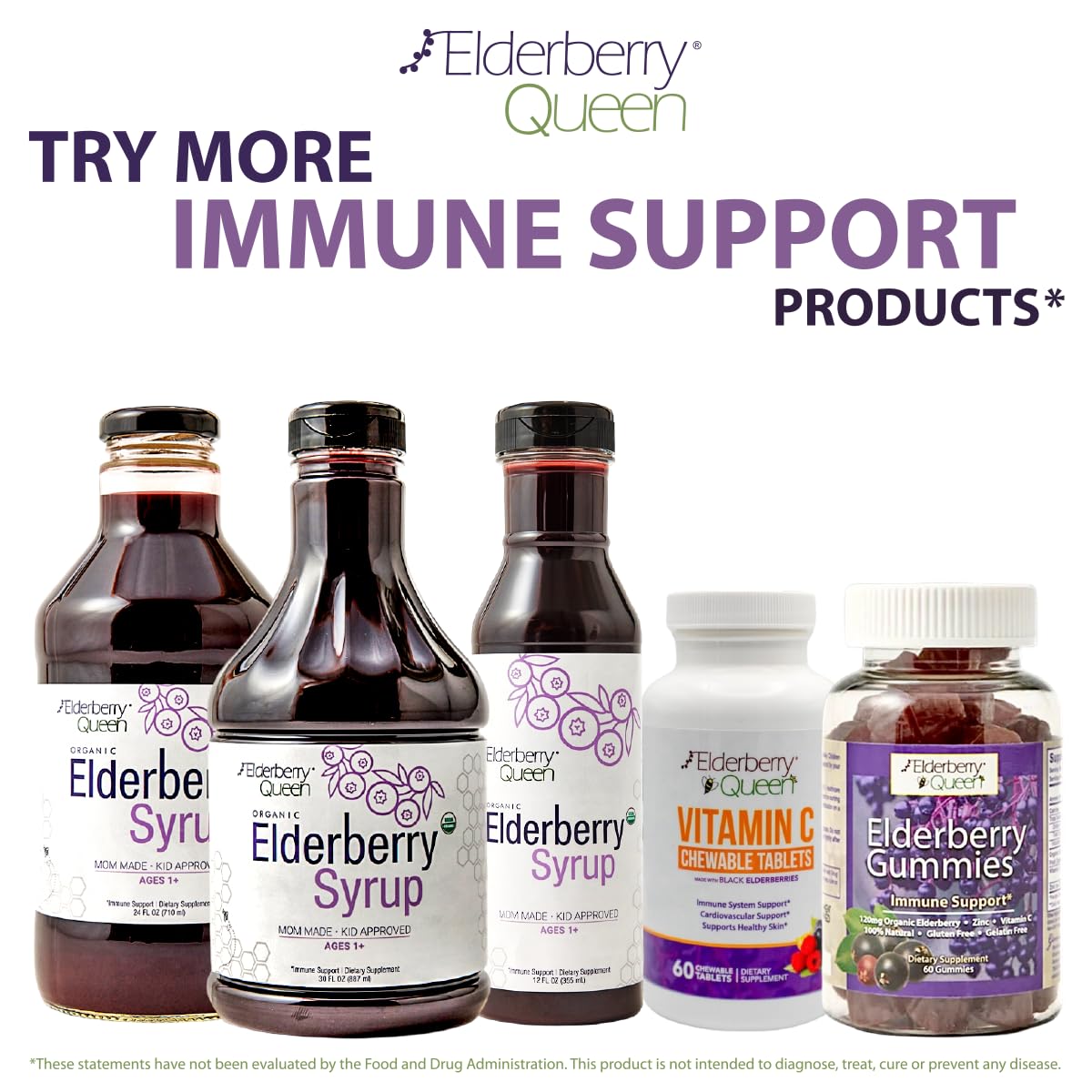Eco-friendly packaging and labeling for Elderberry Queen syrup