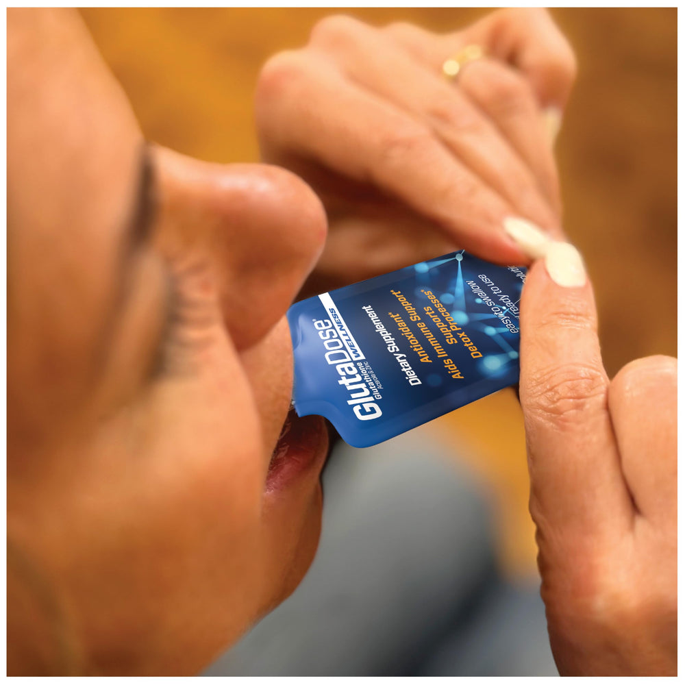 Packaging design for 60-dose liquid glutathione supplement