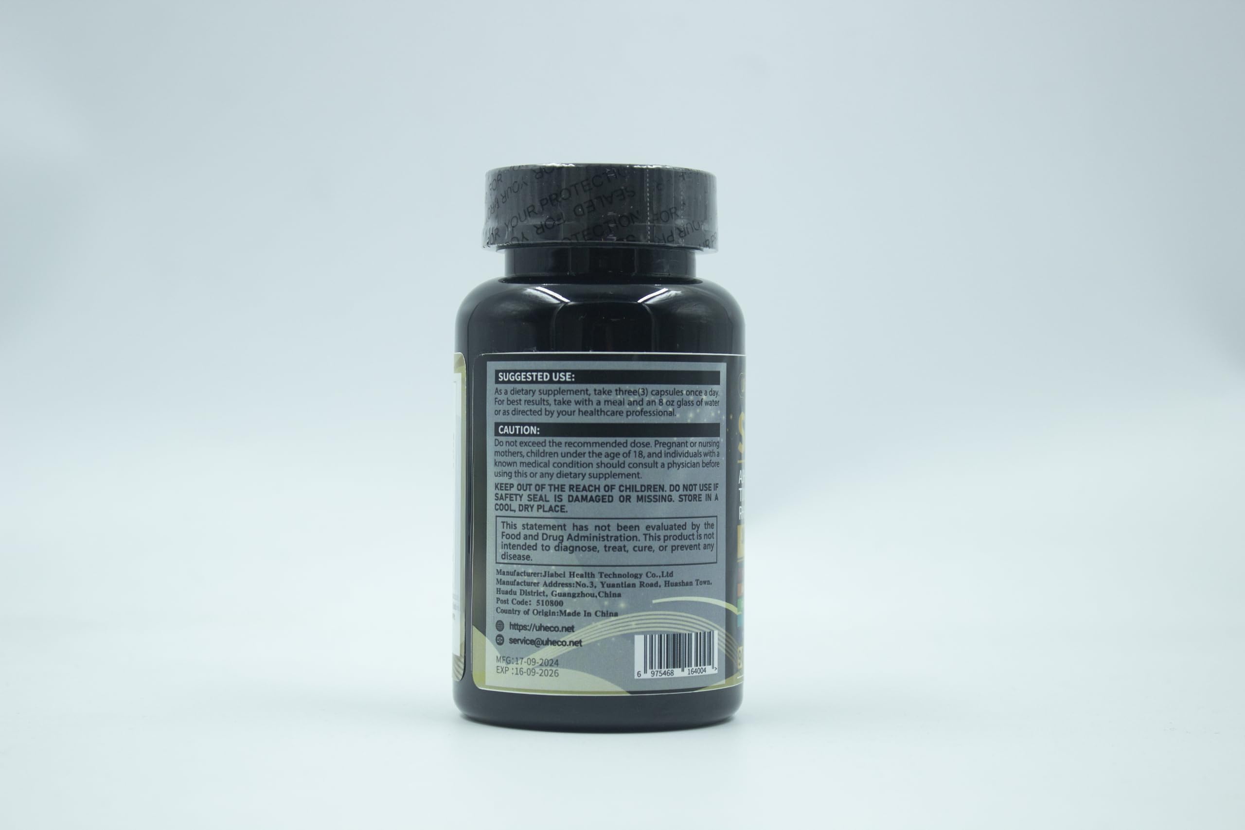 Front and back packaging image of 90-count Shilajit bottle