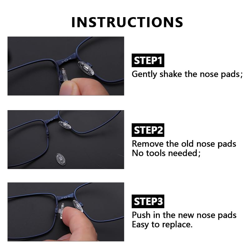 Package content showing 12 pairs of replacement nose pads