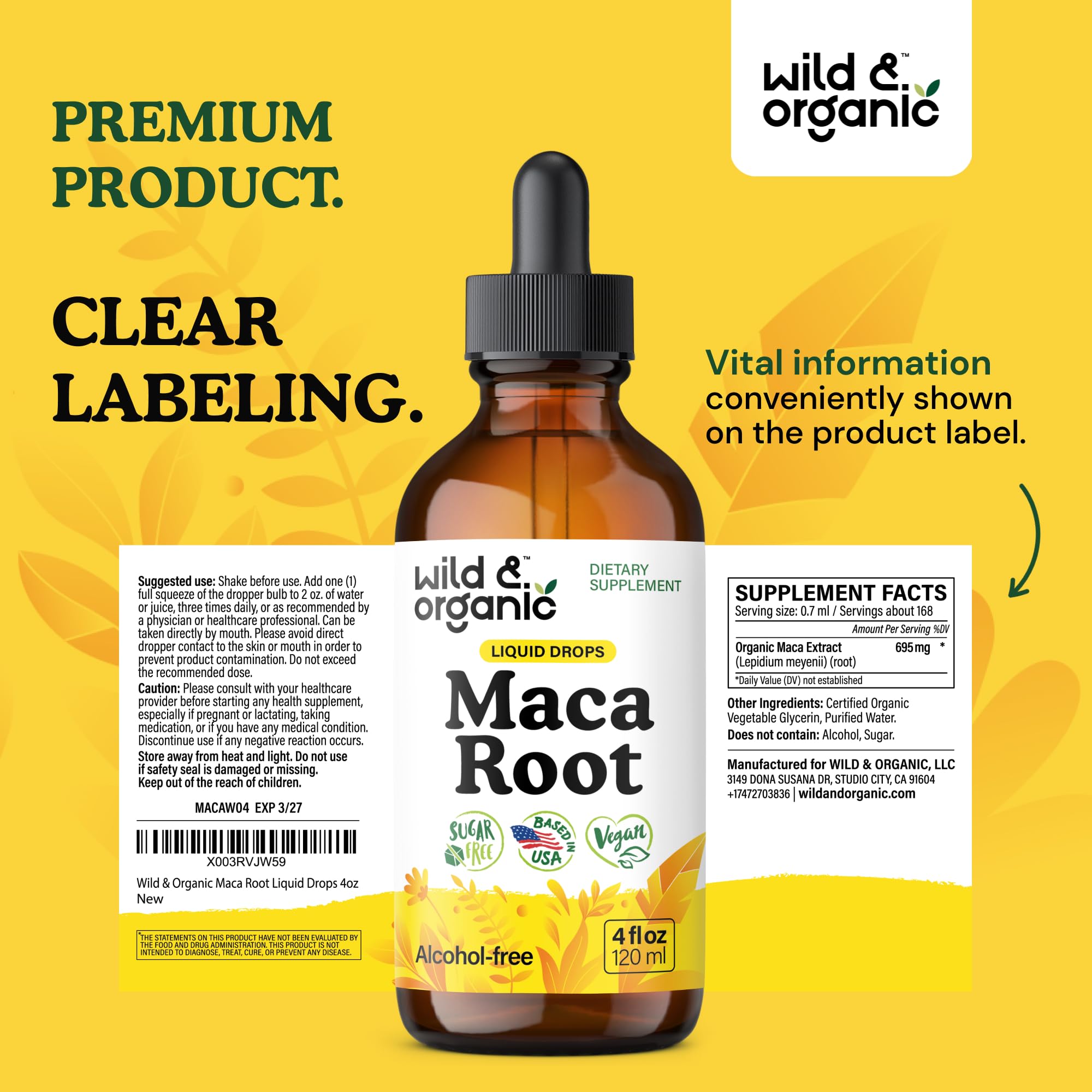 Close-up of product packaging and label