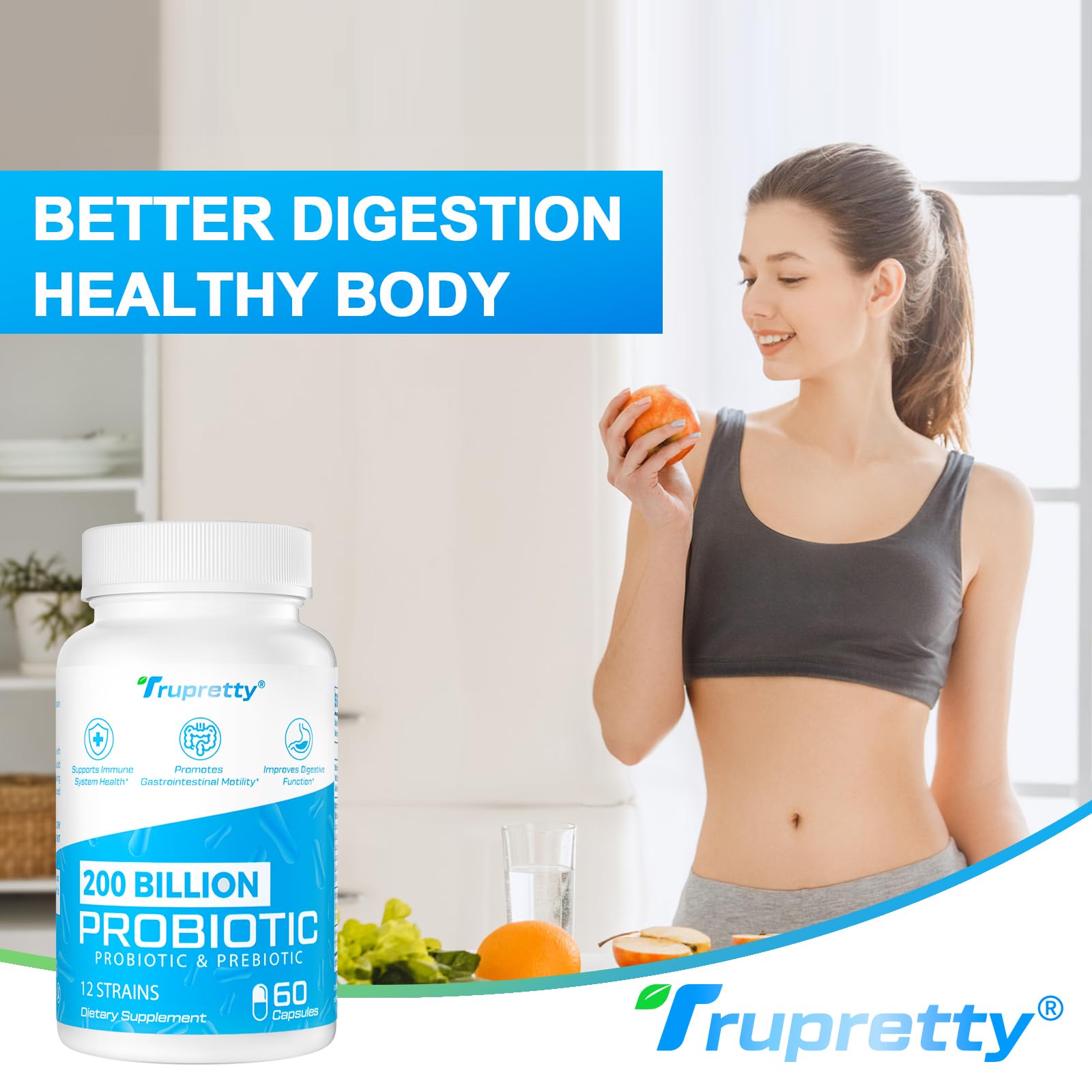 Product packaging and label of the probiotic supplement