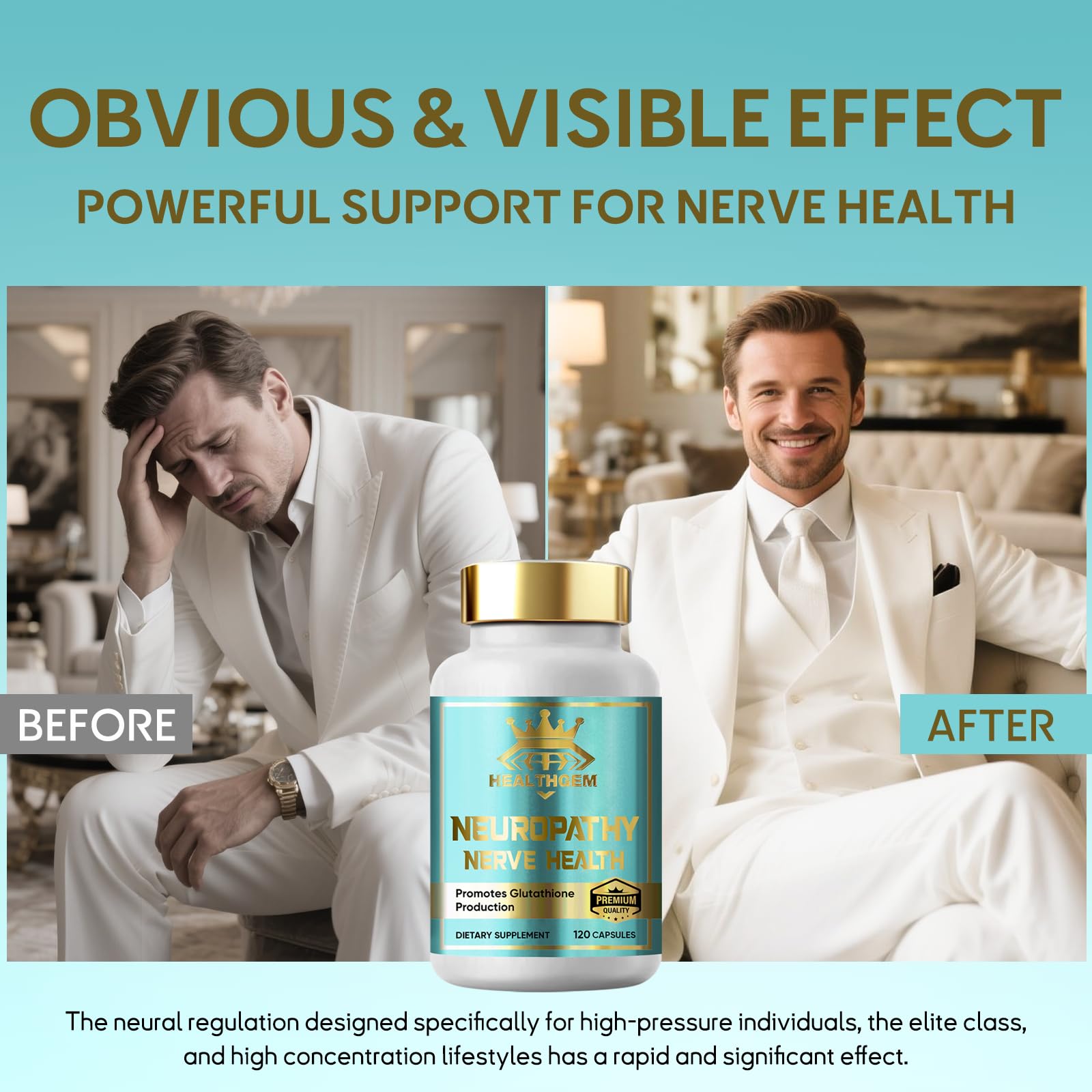 Packaging of Neuropathy Support showing 40-day supply