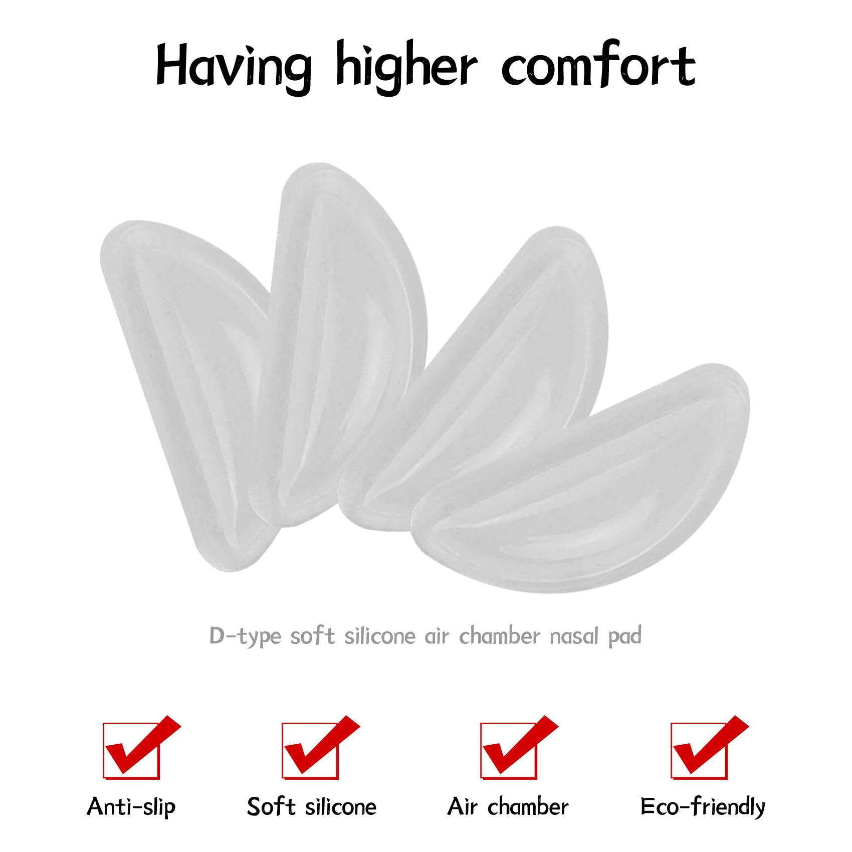 Packaging showing 20 pairs of nose pads