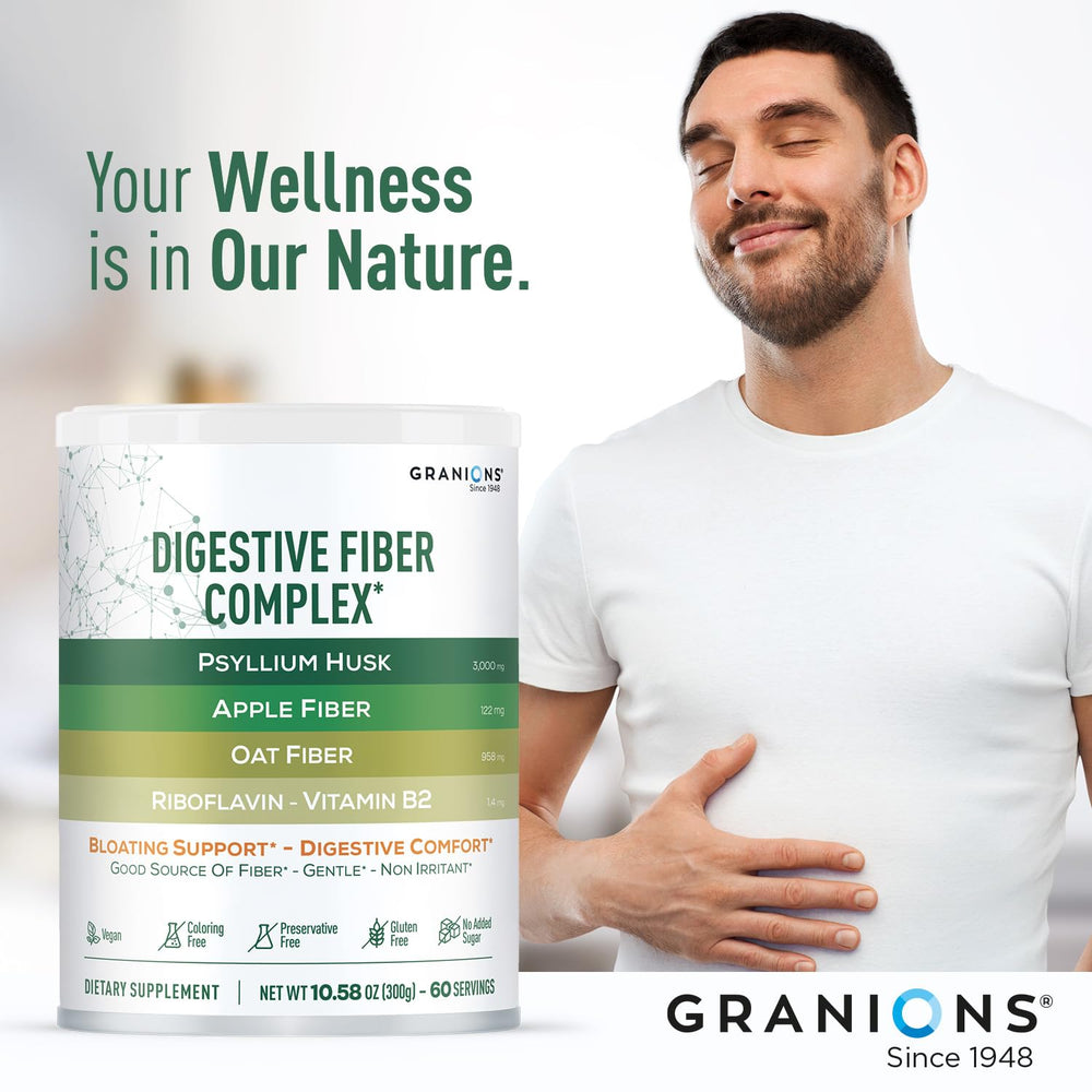 Product packaging of psyllium husk powder 60 servings