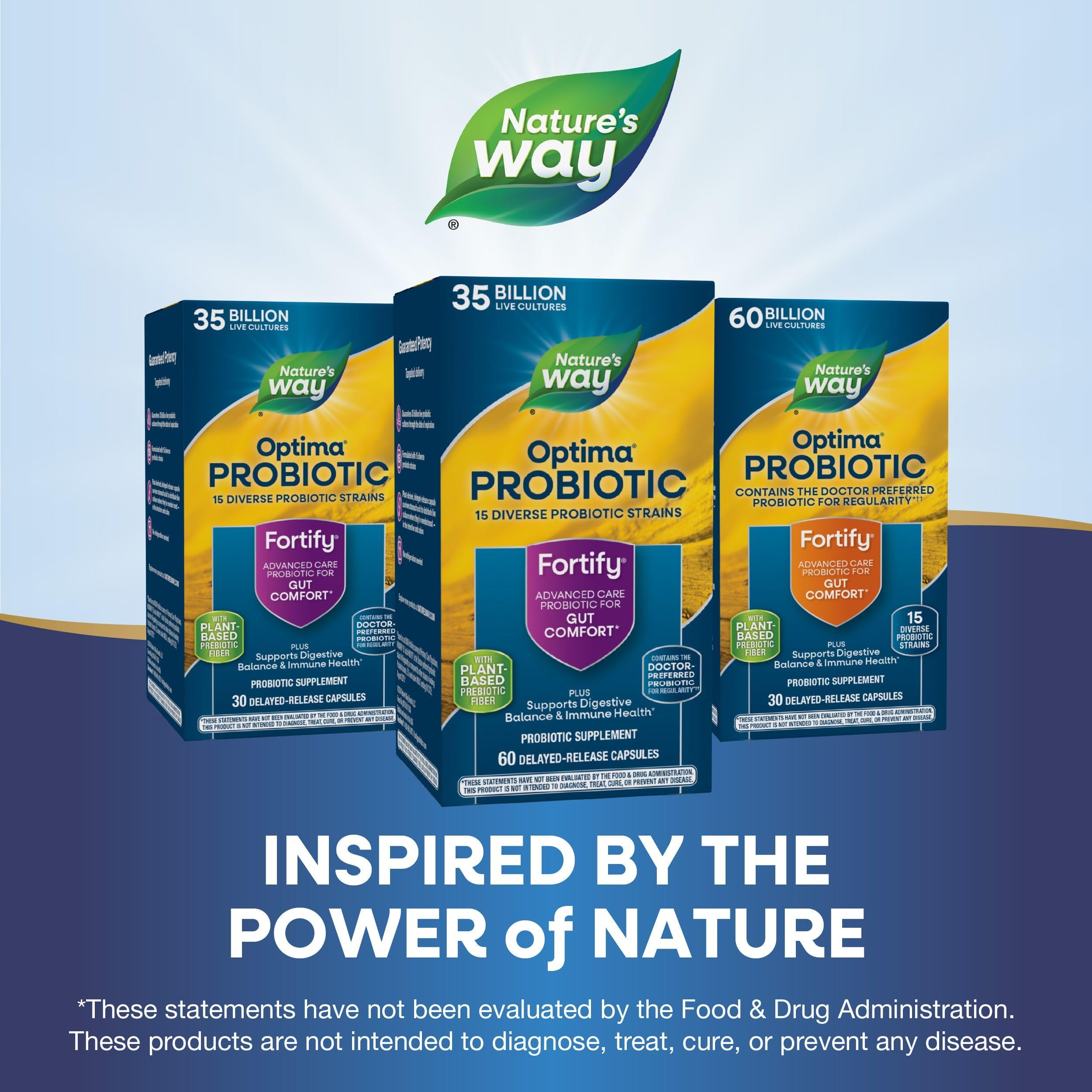 Packaging may vary for Fortify Optima probiotic bottle