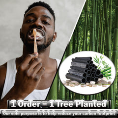 Bamboo toothbrush with soft bristles