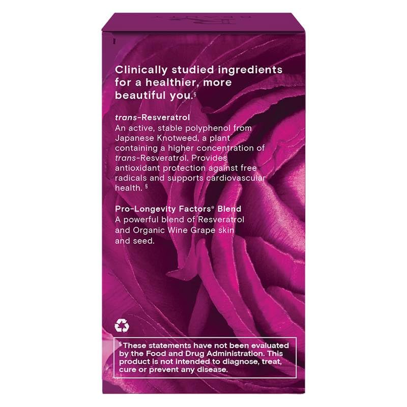Paleo and Keto friendly resveratrol packaging