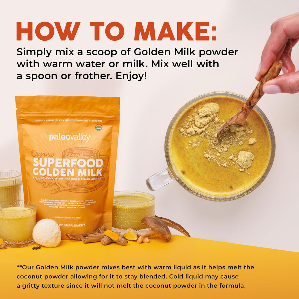 Illustration of 10 organic superfoods included in Golden Milk