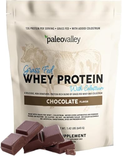 Paleovalley grassfed whey protein powder tub for muscle recovery and gut health