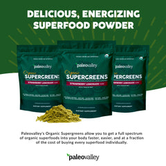Kale, broccoli and turmeric ingredients featured in Organic Supergreens