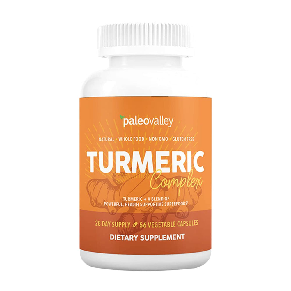 Paleovalley Organic Turmeric Complex bottle label