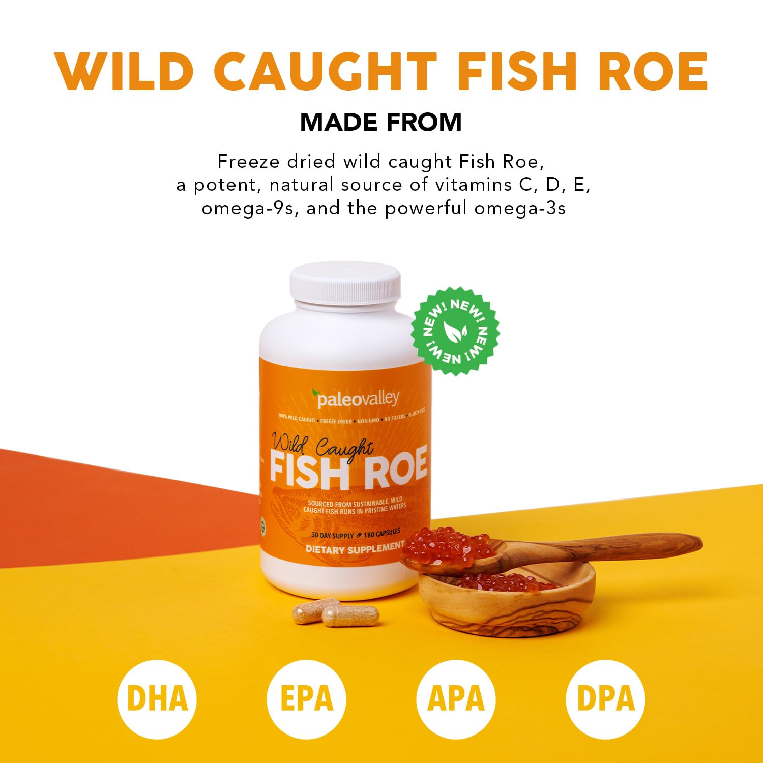 Close-up of wild caught fish roe