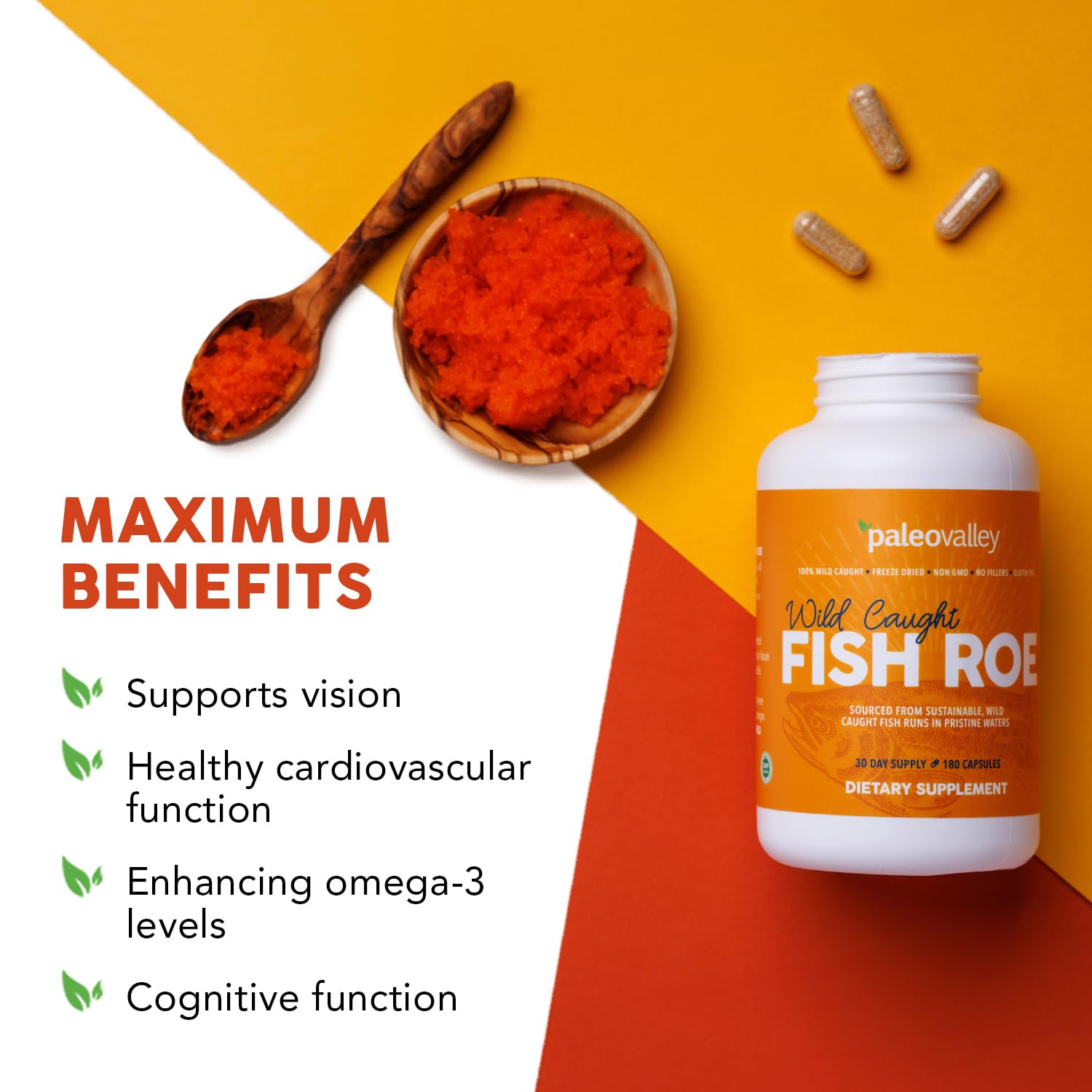 Freeze-dried fish roe pieces