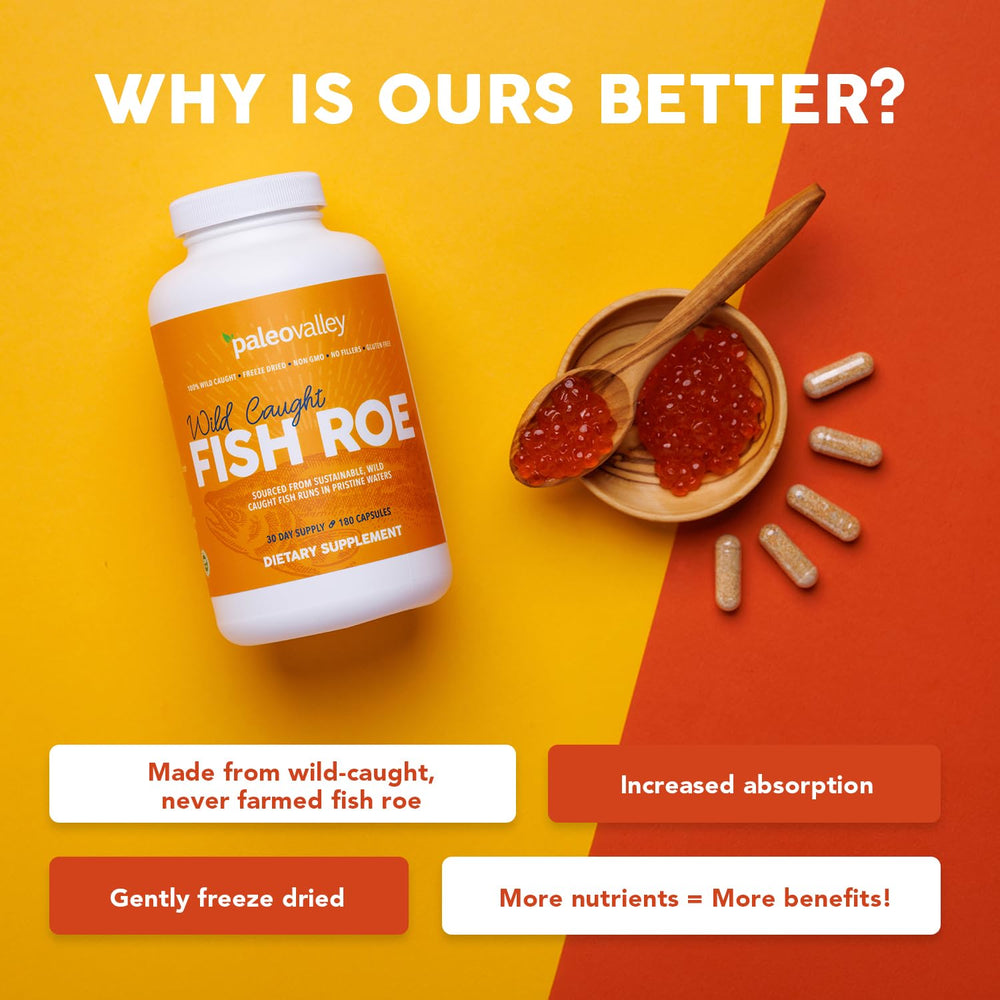 Paleovalley Fish Roe packaging on a clean background