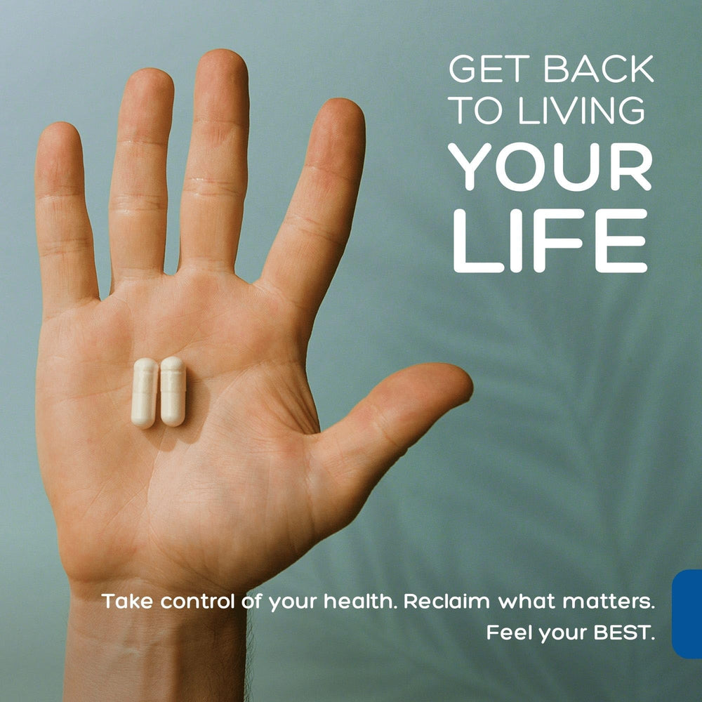 Clean label line highlighting no magnesium stearate, no artificial additives