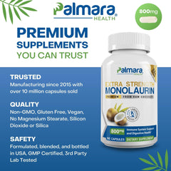 Palmara Health Monolaurin 100-count bottle