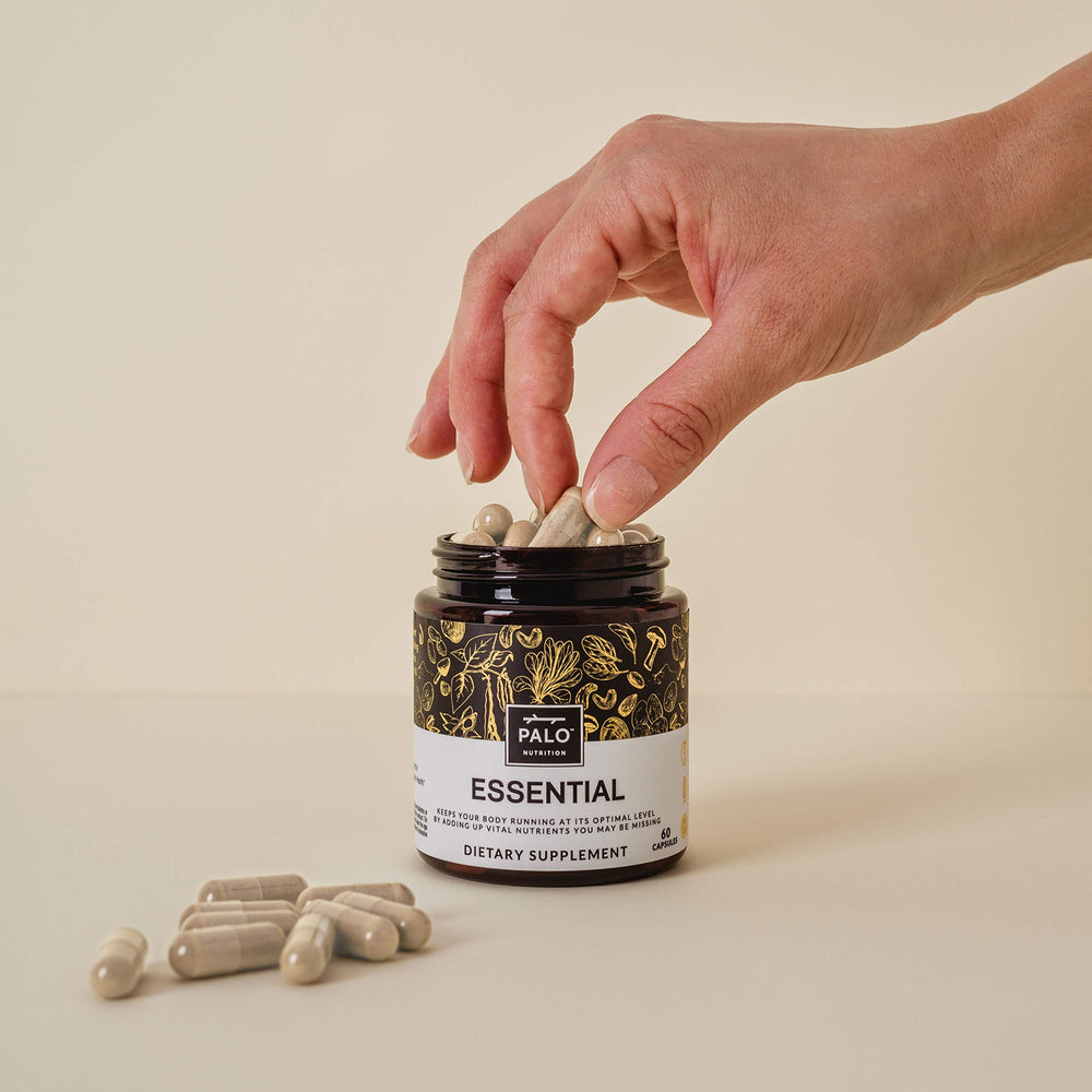 PALO Essential+ 2-month supply label on bottle