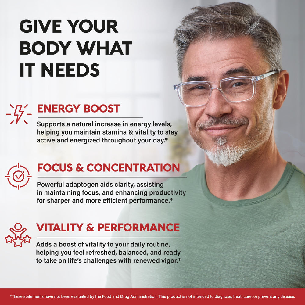 Ginseng capsules promoting energy, focus, and performance