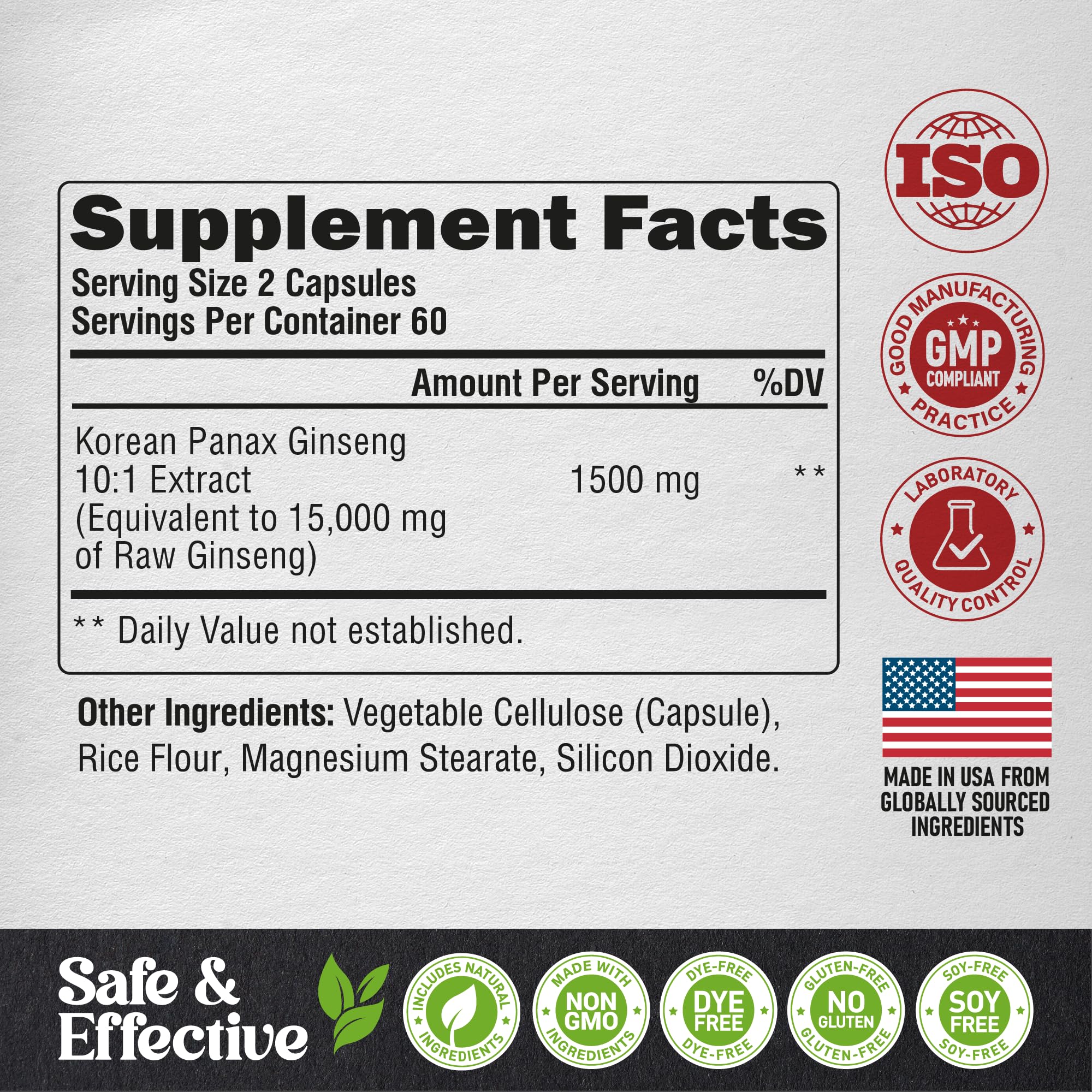 GMP-certified manufacturing process for Panax Ginseng