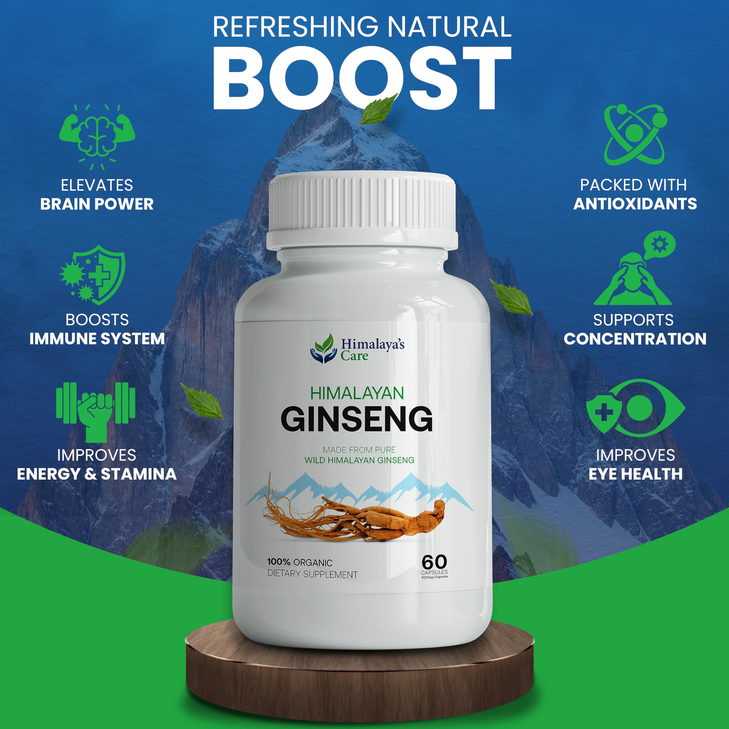 Korean Red Ginseng extract root powder close-up