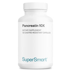 Bottle of Supersmart Pancreatin 10X 4000 per Day (120 DR Capsules) - product hero