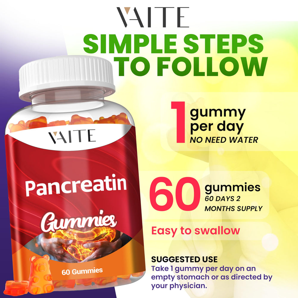 Gluten-free and non-GMO digestive enzyme gummies packaging