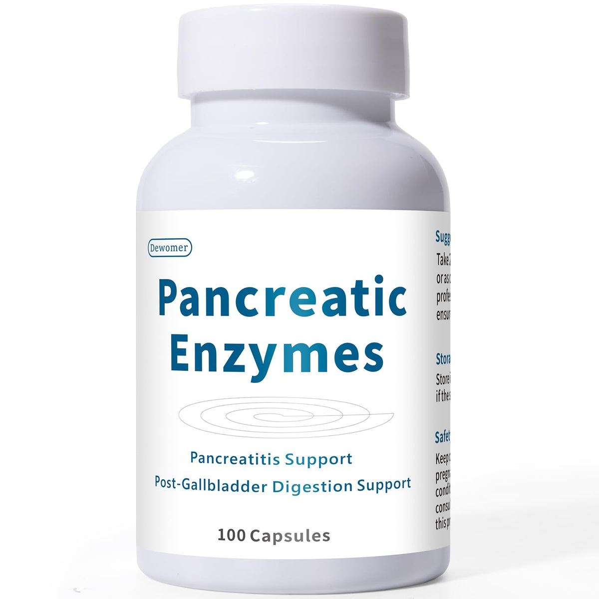 Pancreatin enzyme supplement bottle labeled 1000mg potency.