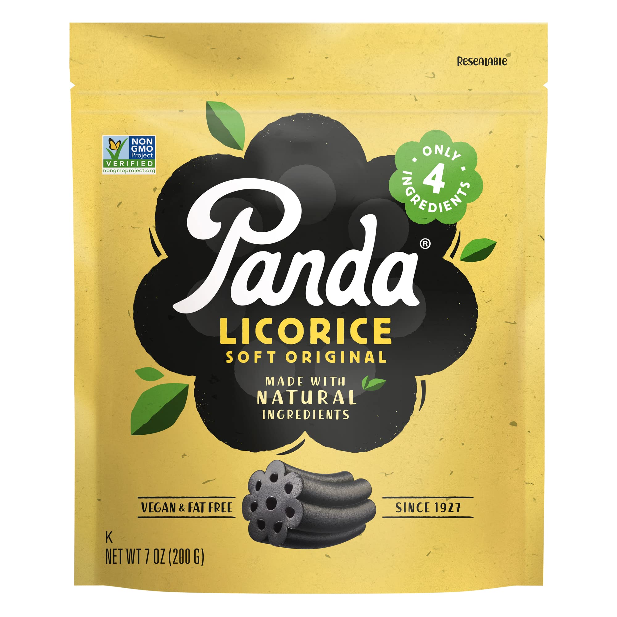 Panda Natural Soft Original Licorice four-pack front view