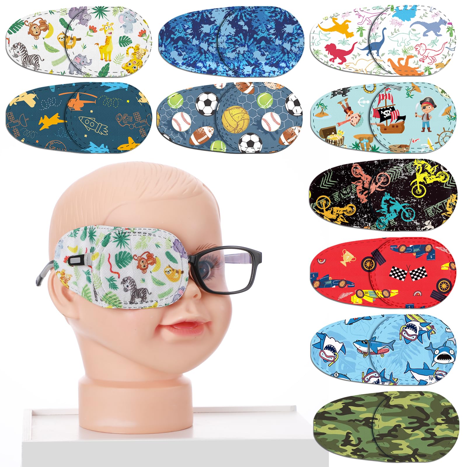 Bulk pack of latex-free lightweight kids eye patches