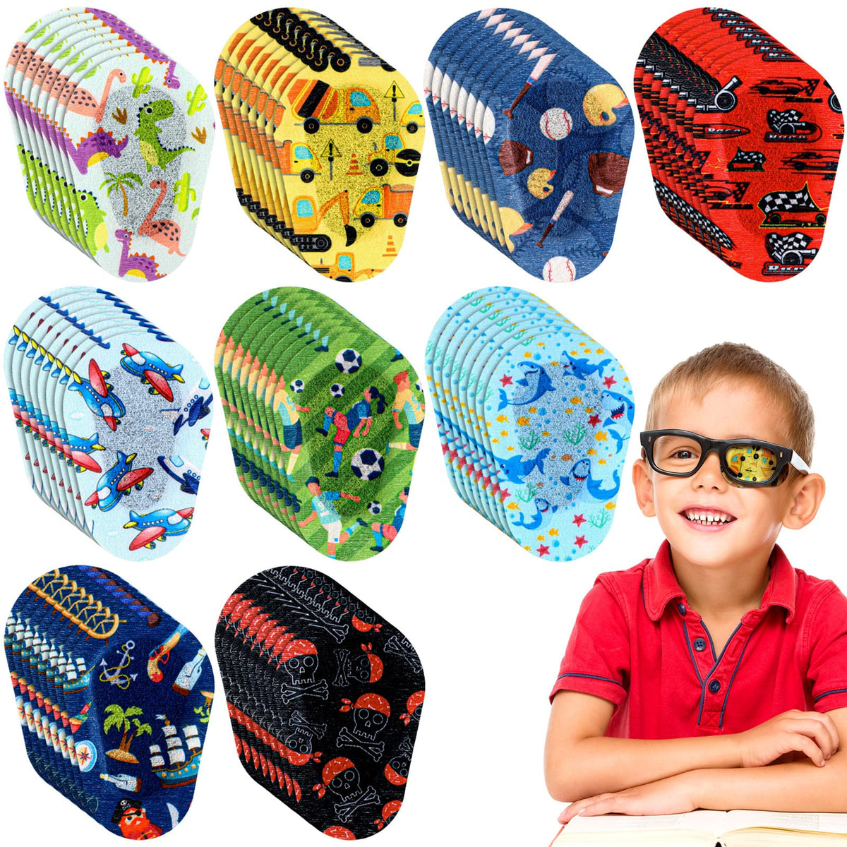 Panelee eye patches bundle with 9 styles laid out