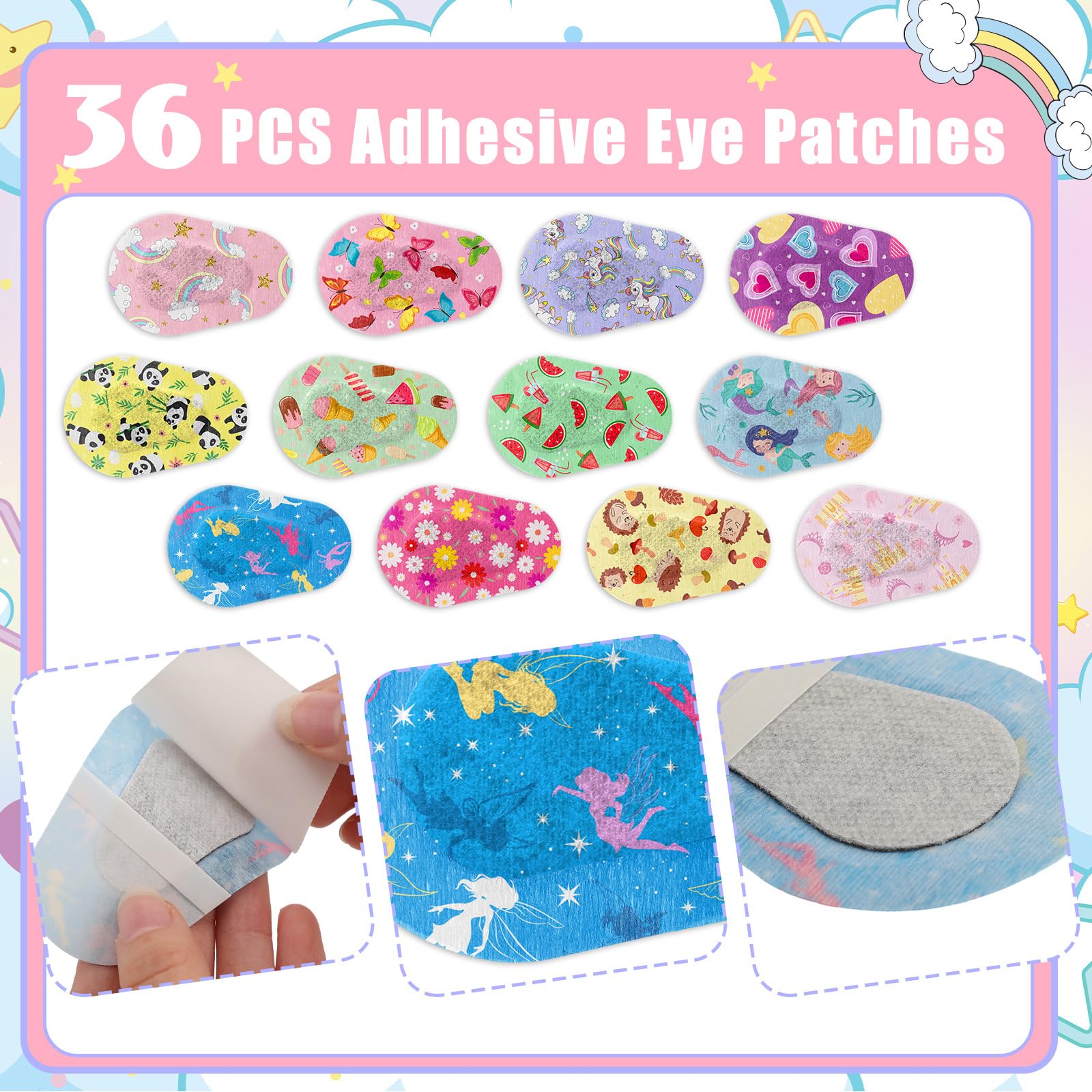 75 x 50 mm (2.95 x 1.97 in) eye patch size