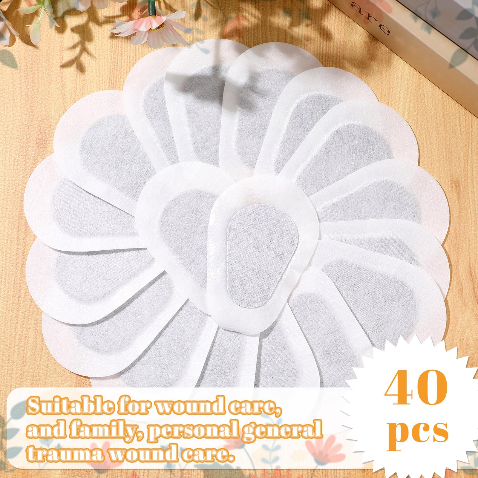 Easy-to-apply eye patch on a white surface