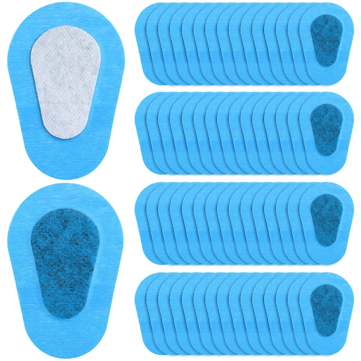 Panitay 40 Pcs adhesive eye patches pack - blue, adults