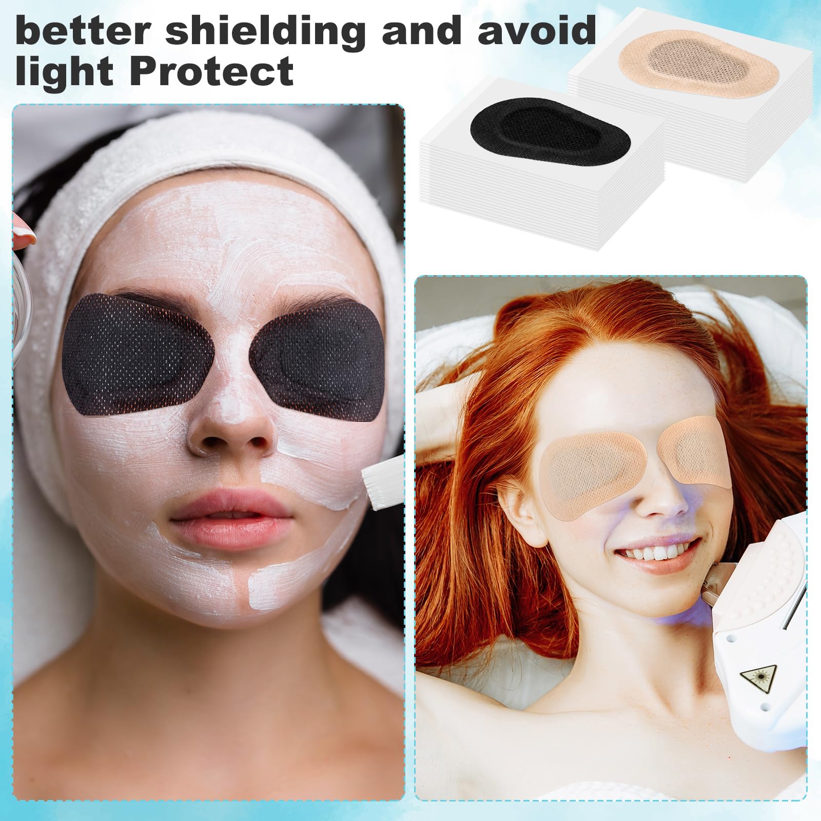 Eye patches in nude and black color options