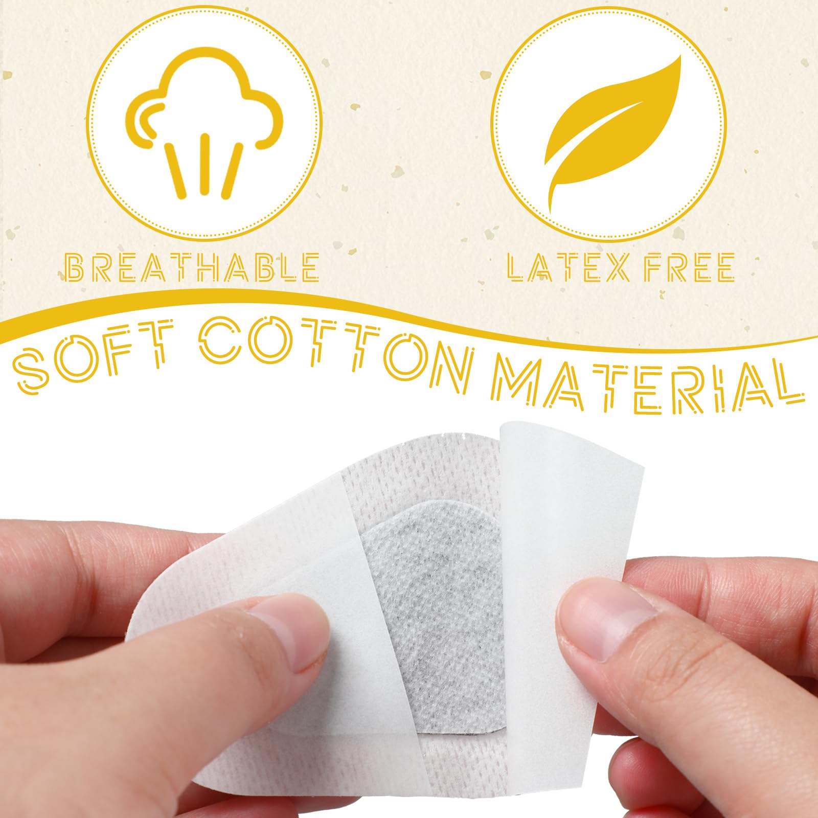 Latex-free adhesive eye patch design