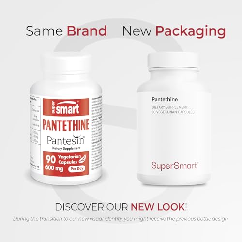 Close-up of Pantethine 600 mg capsules