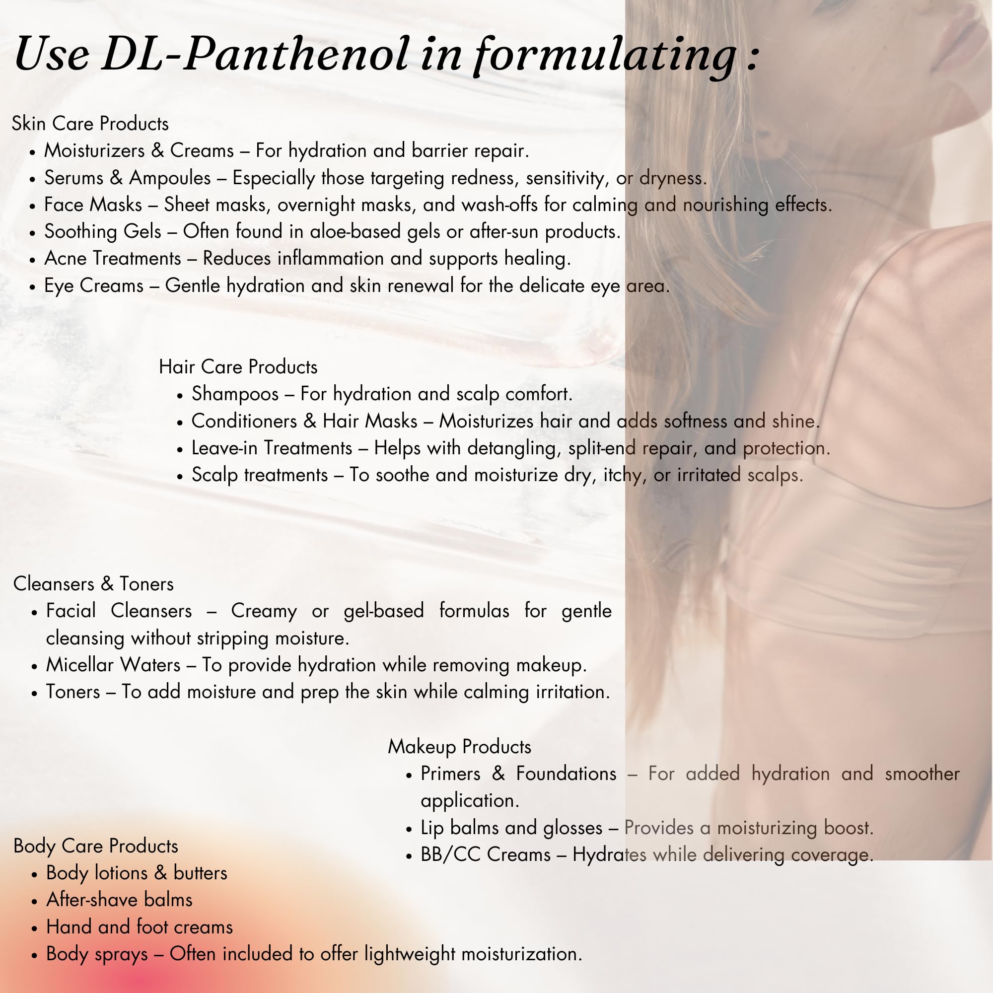 Nail care product containing Panthenol for conditioning