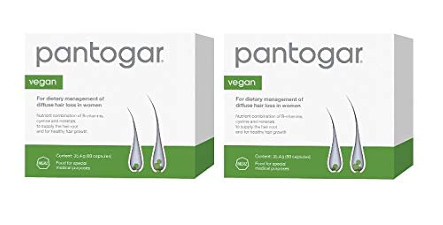 Pantogar two-box set containing 180 vegan clear capsules