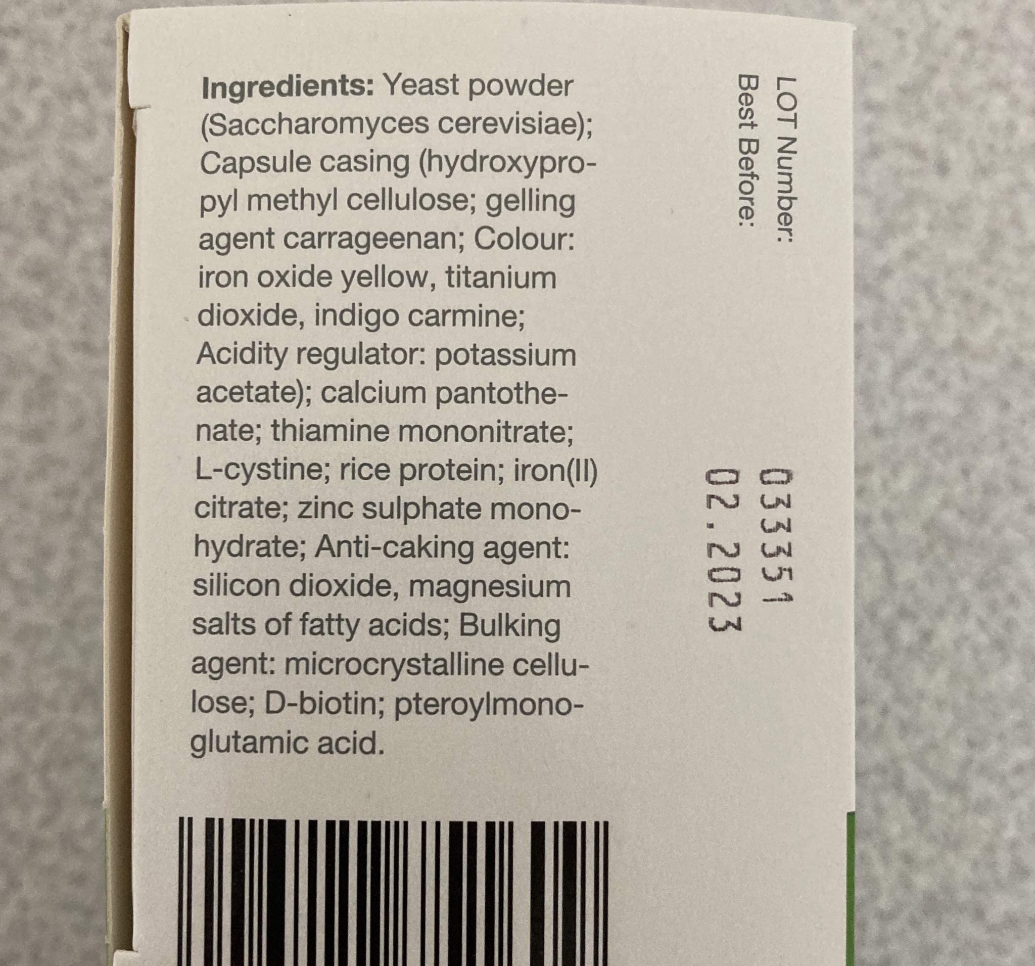 Pantogar ingredients include amino acids, proteins and B vitamins
