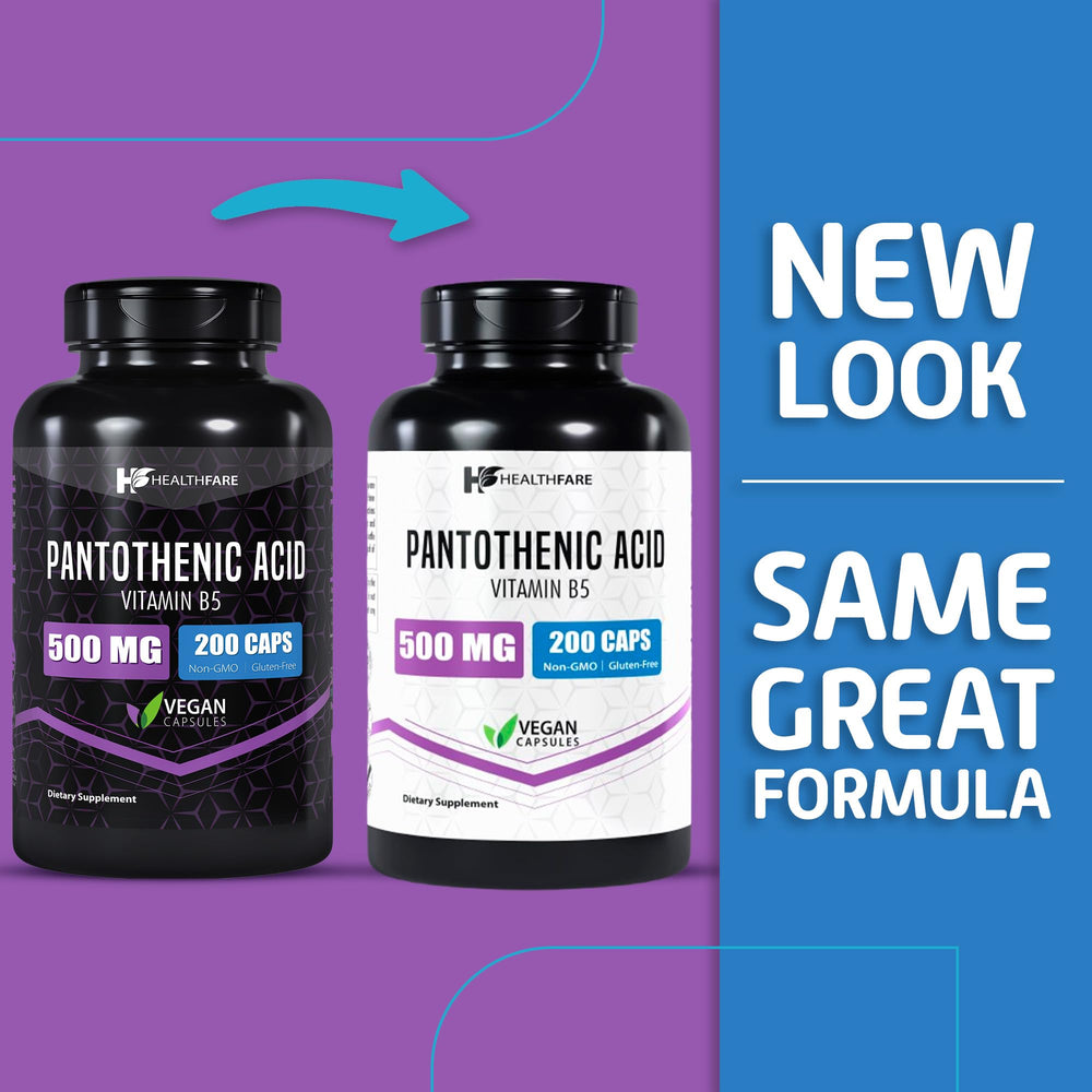 USA-made pantothenic acid bottle label