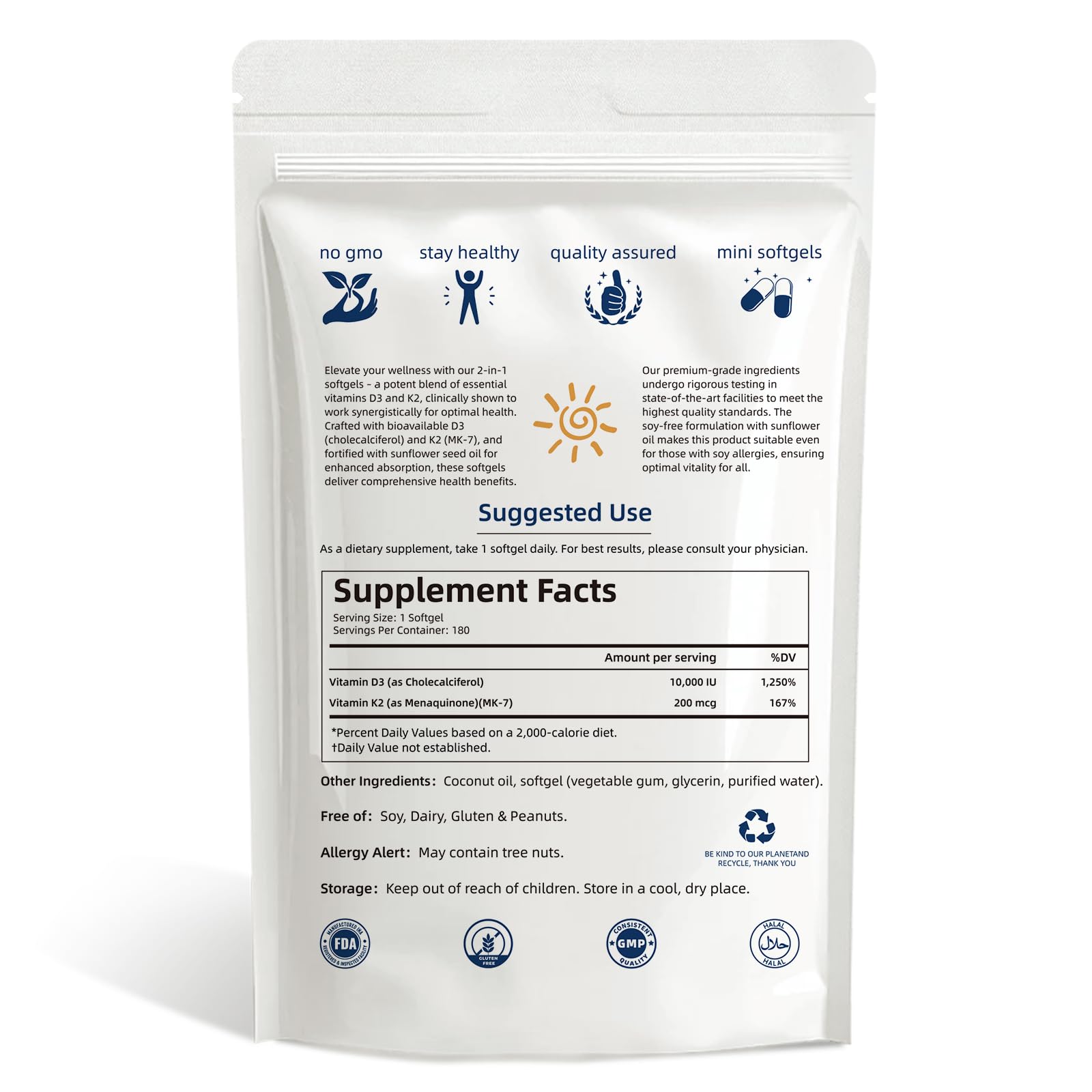 Close-up of PANWELL D3 K2 softgels 10,000 IU