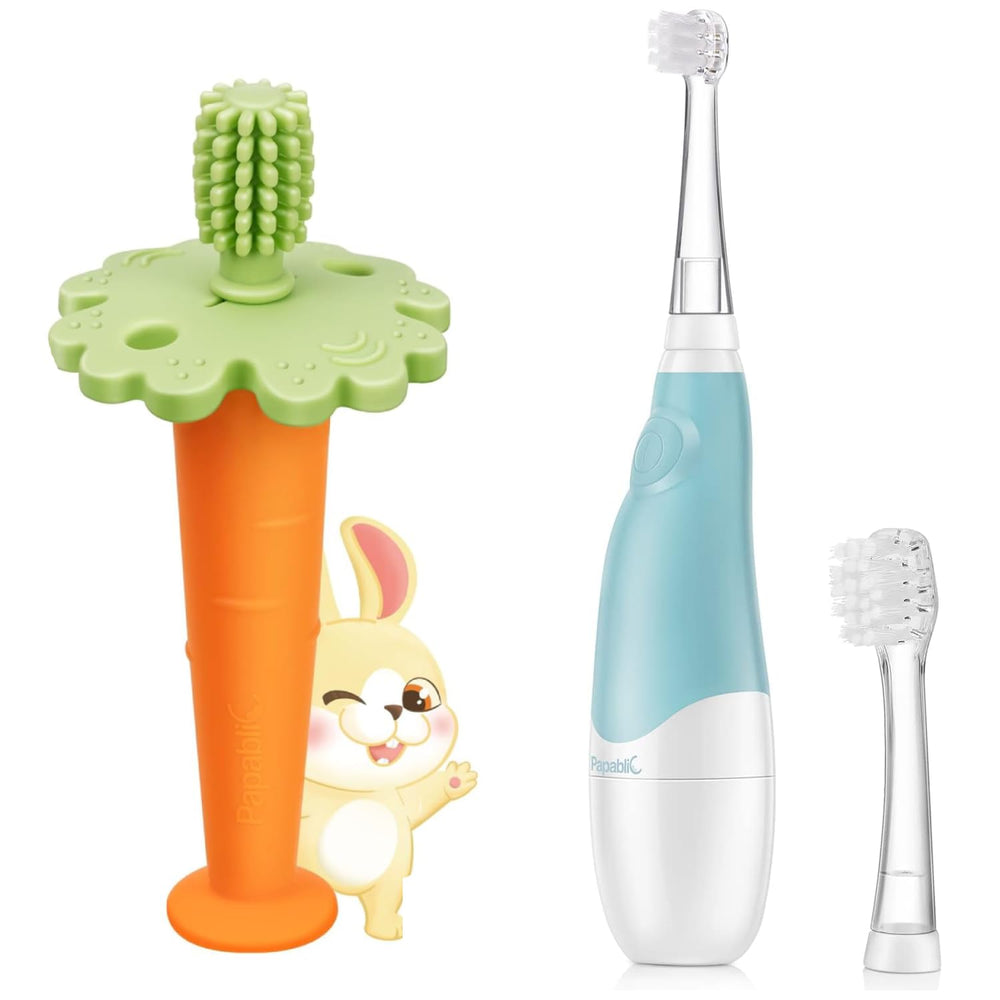 Papablic baby toothbrush teether for ages 6-12 months