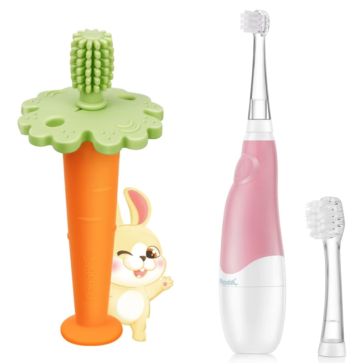 Papablic baby toothbrush teether 6-12 months design