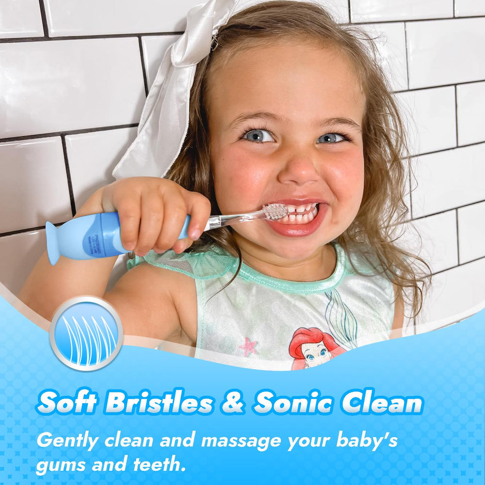 Safe food-grade silicone construction of Papablic baby toothbrush