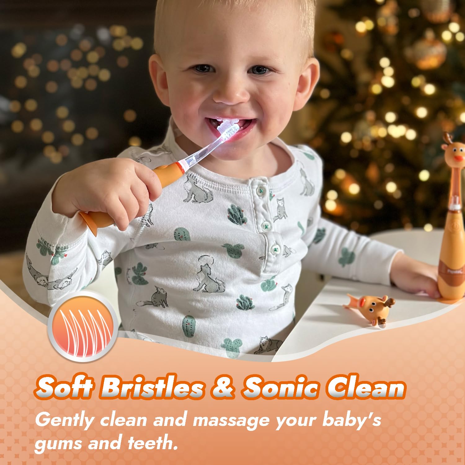Dust-free suction cup accessory for Papablic toothbrush