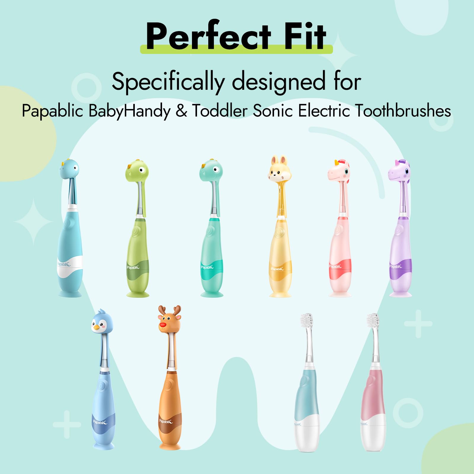Bundle showing 6 brush heads for Arya